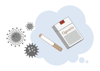ニコチン以外にも、ホルムアルデヒド、アクロレイン、ベンズアルデヒドなどの有害物質も、紙巻きタバコと同様に含まれています。